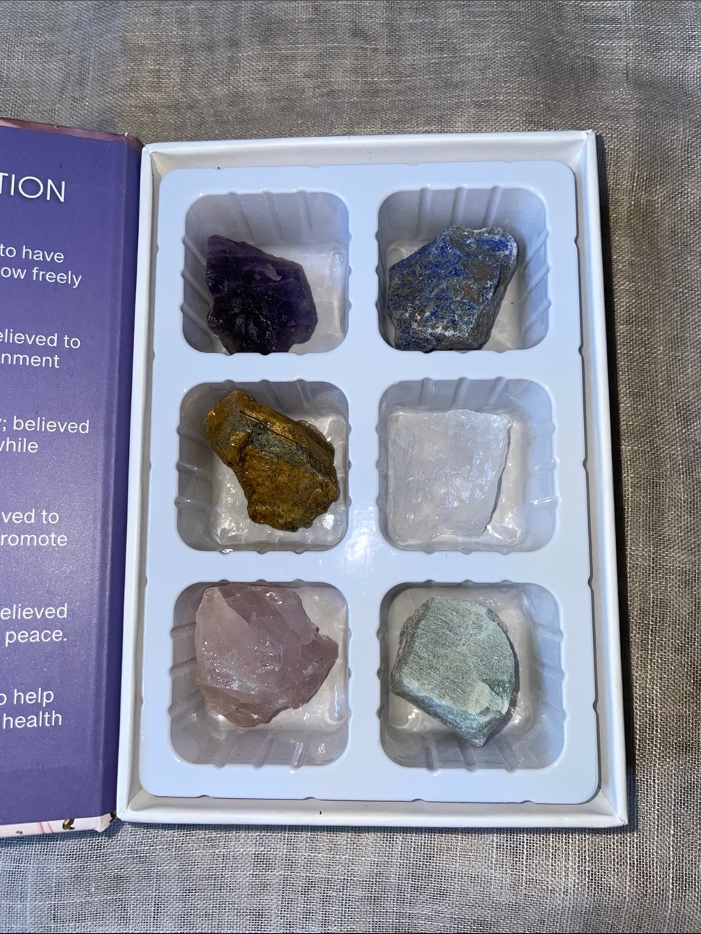 NIB Natural Raw Crystal Healing Set - Mixed Colors